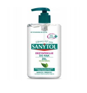 Żel do dezynfekcji rąk SANYTOL 250 ml zielona herbata