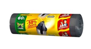 Worki na śmieci z taśmą JAN NIEZBĘDNY HD Classic 60L 12 szt. czarne