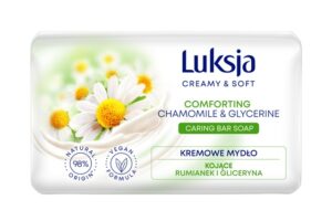 Mydło w kostce Luksja Creamy & Soft Kremowe Mydło Kostka Rumianek i Gliceryna 90g