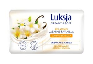 Mydło w kostce Luksja Creamy & Soft Kremowe mydło Relaksujące Jaśmin i Wanilia 90g