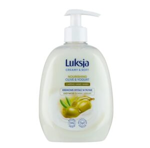 Mydło w płynie z dozownikiem pompką LUKSJA kremowe ODŻYWCZE Oliwka i Jogurt Creamy & Soft 500 ml