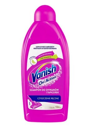Szampon do ręcznego Czyszczenia Dywanów Wykładzin Tapicerki VANISH Oxi Action CYTRYNA 500ml Neutralizator ZAPACHÓW