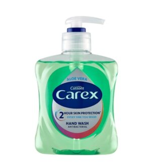Mydło w płynie z dozownikiem pompką Carex Aloe Vera 250ml ANTYBAKTERYJNE