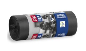 Worki na śmieci ANNA ZARADNA LDPE Supermocne 35L 15 szt. czarne
