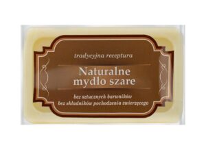 Mydło SZARE NATURALNE w kostce 200g bez sztucznych barwników oraz składników pochodzenia zwierzęcego