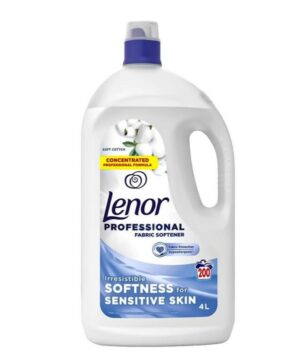 Płyn do płukania tkanin LENOR PROFESSIONAL 4L Soft Cotton Koncentrat HIPOALERGICZNY 200 prań