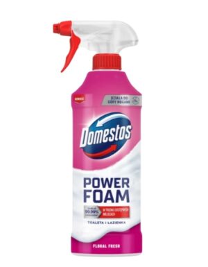 Pianka spray DOMESTOS Power Floral Fresh to piana aktywna do czyszczenia ŁAZIENEK I TOALET 435ml KWIATOWA ŚWIEŻOŚĆ