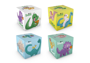 Chusteczki higieniczne KARTIKA DINOS DINOZAURY 3W box 56 szt.
