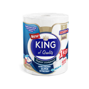 Ręcznik papierowy KING OF QUALITY PREMIUM 1 rolka ( 1kg ) 3 warstwy 100% CELULOZA