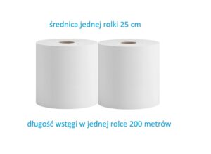 Ręcznik papierowy Czyściwo papierowe T800 2-warstwowy 100% CELULOZA 2 rolki  2x200 metrów