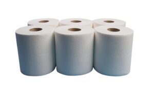 Ręcznik papierowy MRC80 80m 6 rolek 2 warstwy 100% CELULOZA 80 metrów z wyciąganą gilzą / tulejką dozowniki z systemem CENTER PULL