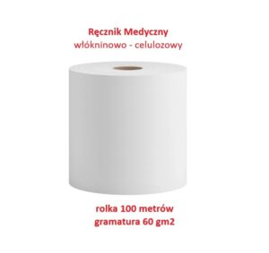 Ręcznik MEDYCZNY włókninowo-celulozowy 1 rolka  100 metrów / gramatura 60gm2 MEDYCZNY / FRYZJERSKI