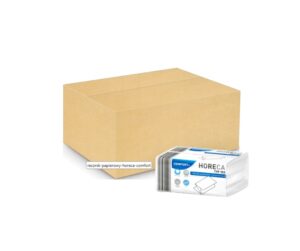 Ręcznik papierowy BIAŁY składany w listkach 22x22 V ZZ HORECA COMFORT + TYP 150 100% CELULOZA  20szt KARTON