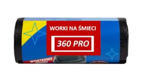 Worki na śmieci 360 PRO LDPE 120L 10 szt. czarne