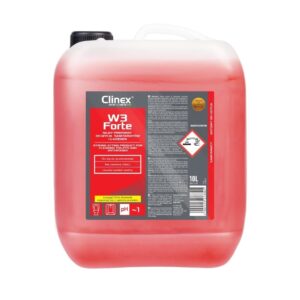 Preparat płyn środek do mycia sanitariatów i łazienek CLINEX W3 Forte 10L Usuwa OSADY , KAMIEŃ  ,RDZĘ ,RESZKI MYDŁA likwiduje przykre zapachy